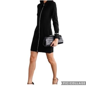 Theory ✅NWOT Sz 8 💕Zipper Shirt Dress Black 👠